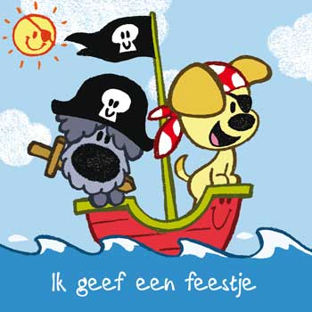 Woezel & Pip Uitnodiging Piraat